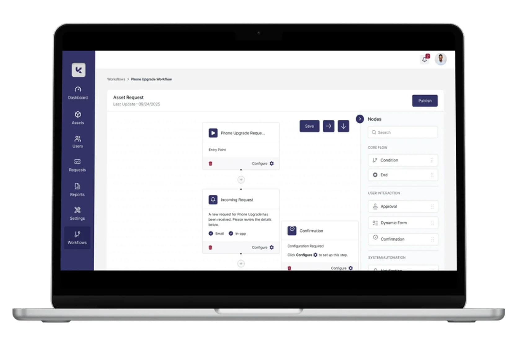 Screenshot of Kustara Asset Request