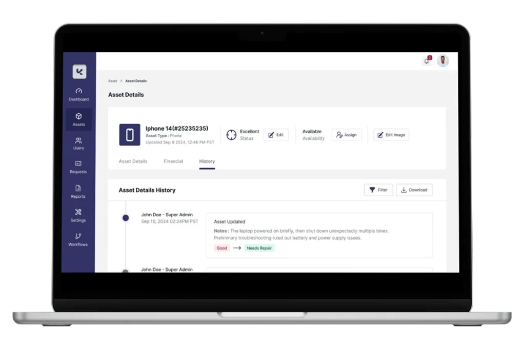 Preview of Custara asset and inventory management dashboard